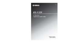 Yamaha RXV-359 - Owners Manual 